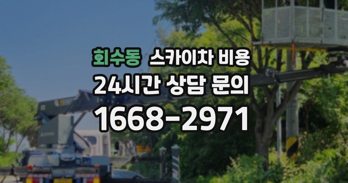 회수동 스카이차 비용