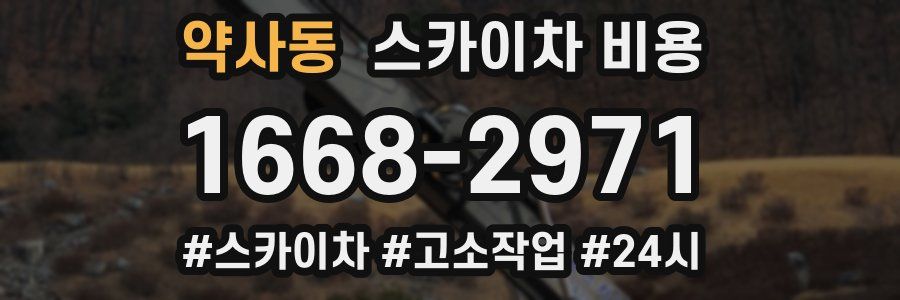 약사동 스카이차 비용