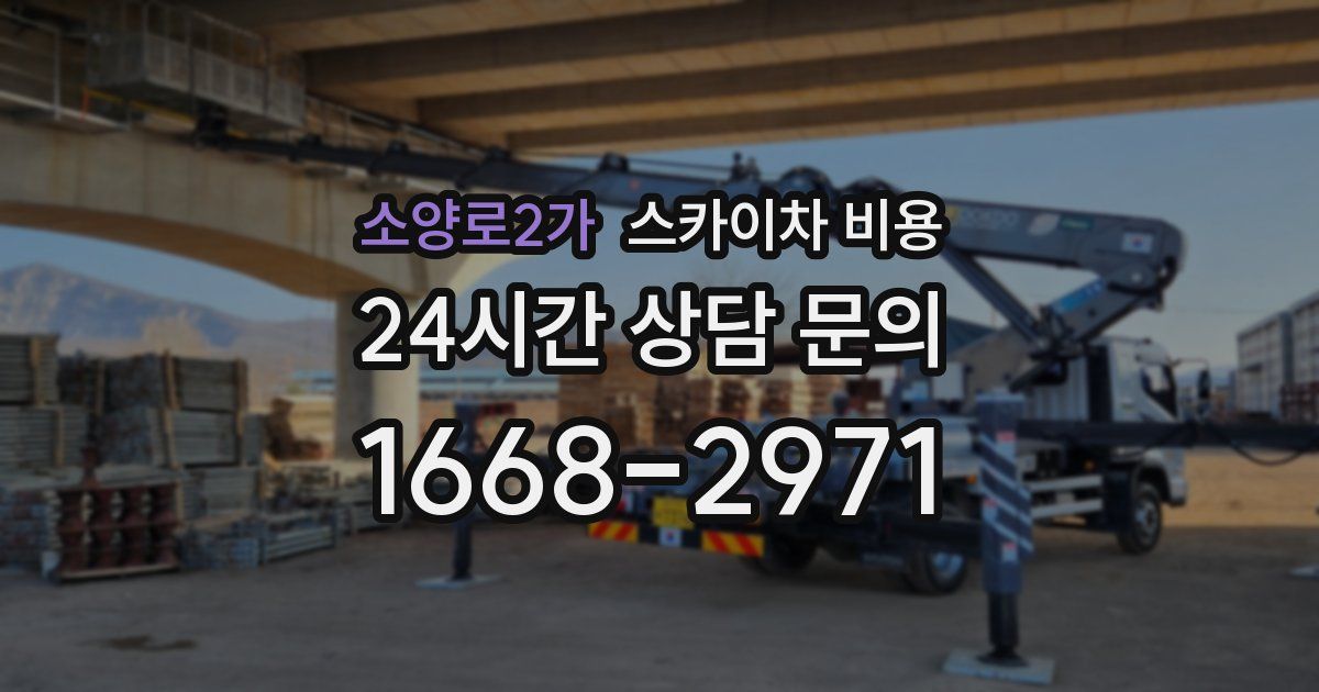 소양로2가 스카이차 비용