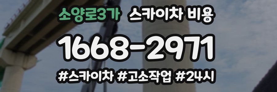 소양로3가 스카이차 비용