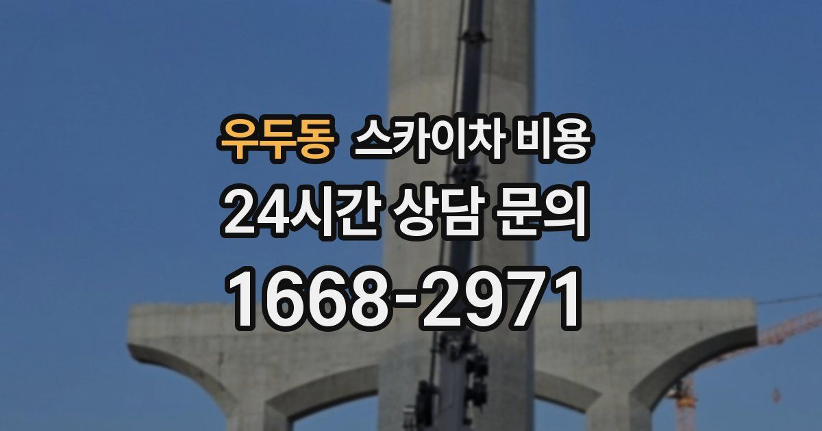 우두동 스카이차 비용