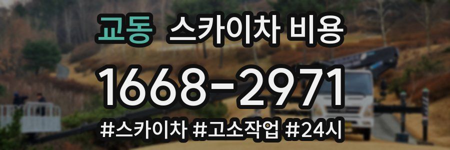 교동 스카이차 비용