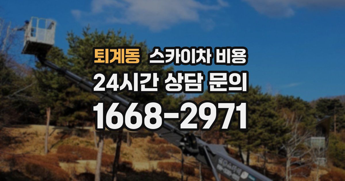 퇴계동 스카이차 비용