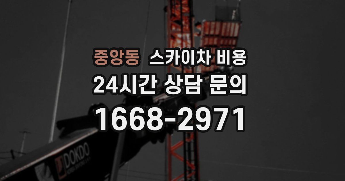 중앙동 스카이차 비용