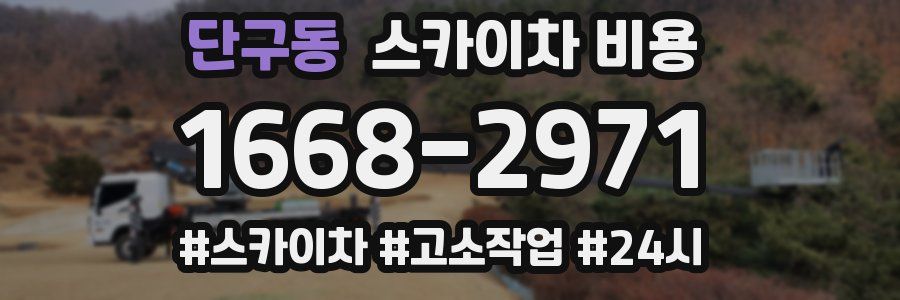 단구동 스카이차 비용