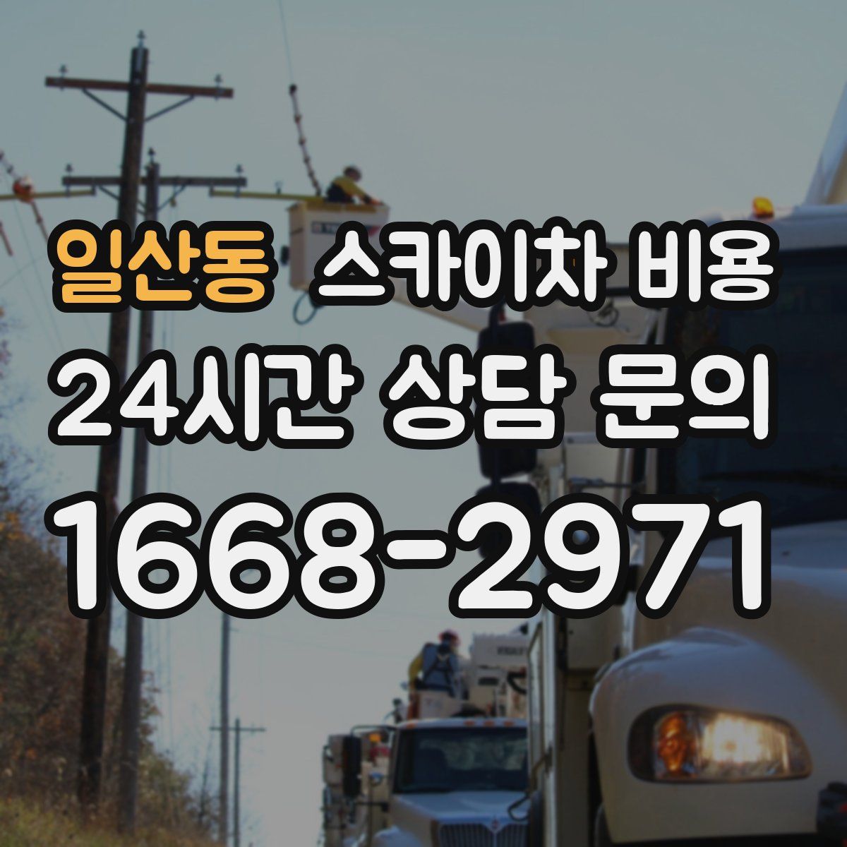 일산동 스카이차 비용