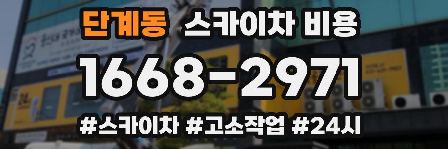 단계동 스카이차 비용