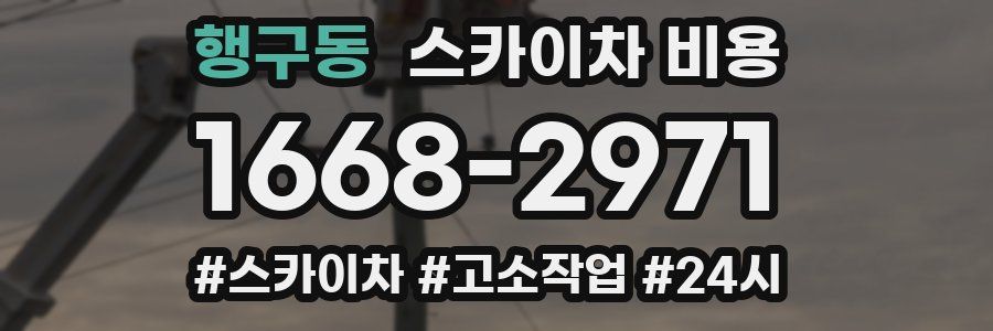 행구동 스카이차 비용