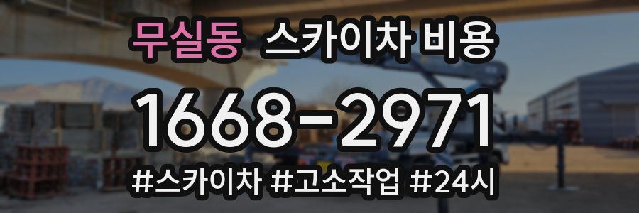 무실동 스카이차 비용