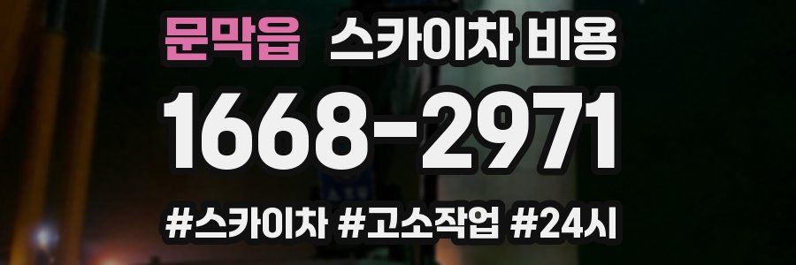 문막읍 스카이차 비용