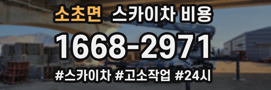 소초면 스카이차 비용