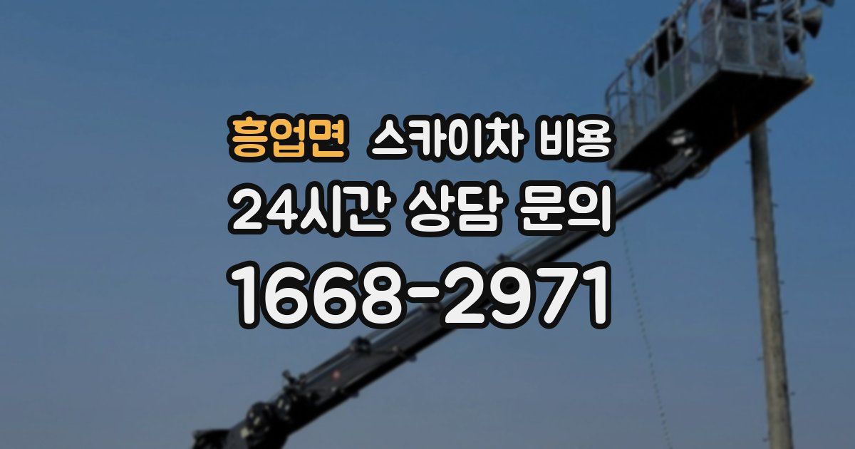 흥업면 스카이차 비용