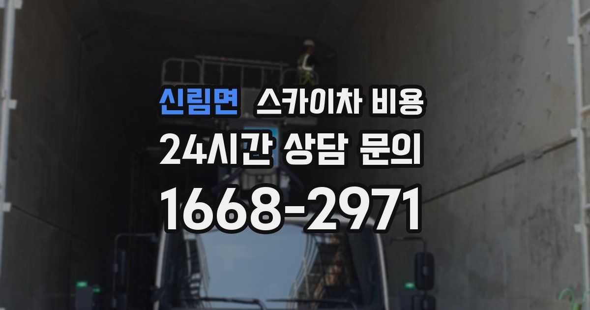 신림면 스카이차 비용