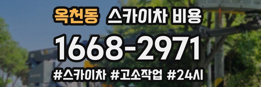 옥천동 스카이차 비용