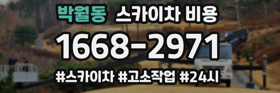 박월동 스카이차 비용