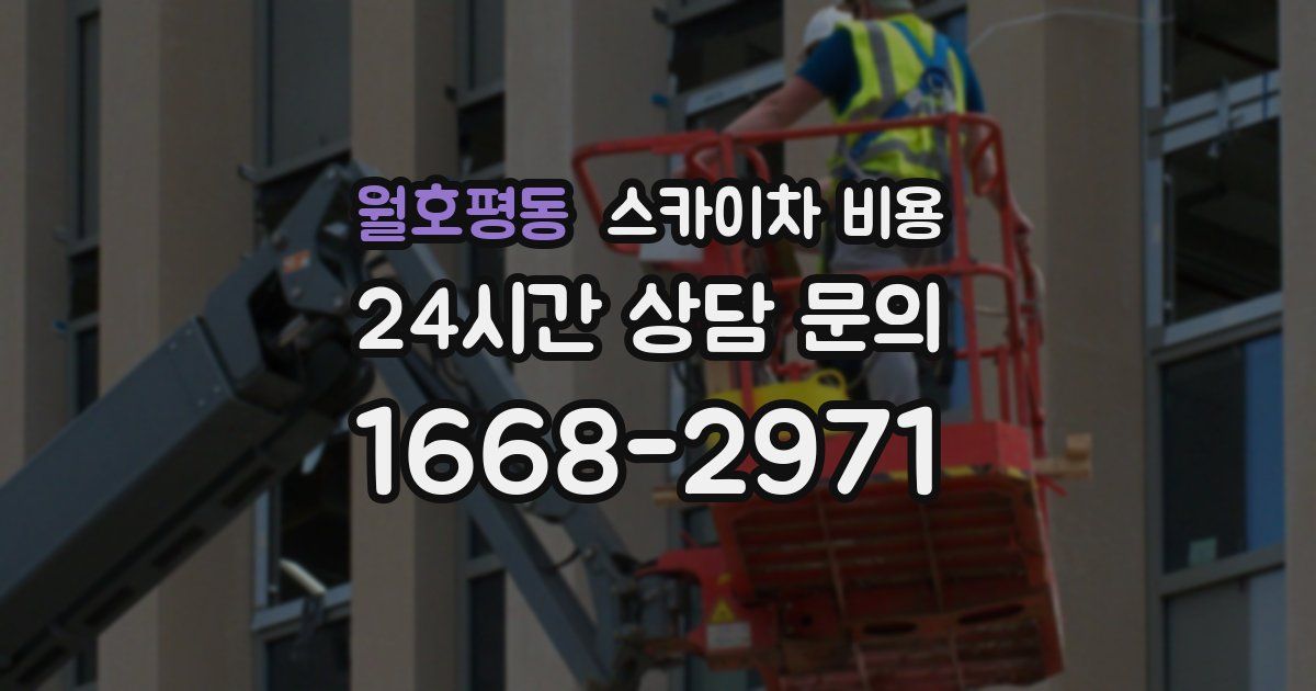 월호평동 스카이차 비용
