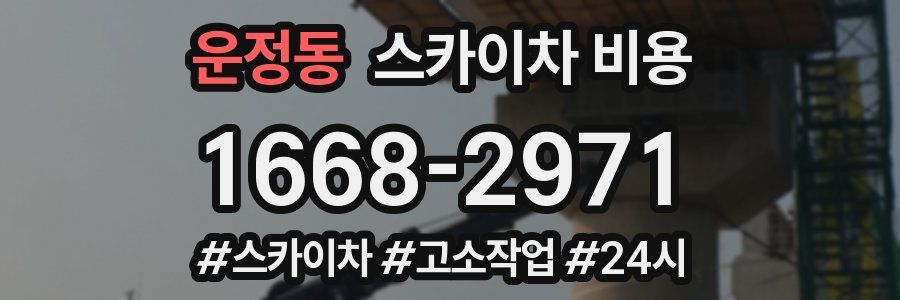 운정동 스카이차 비용