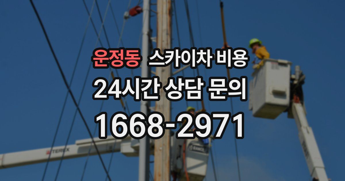 운정동 스카이차 비용