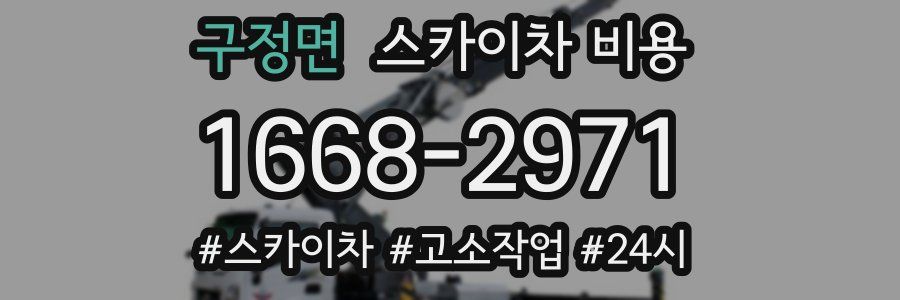 구정면 스카이차 비용