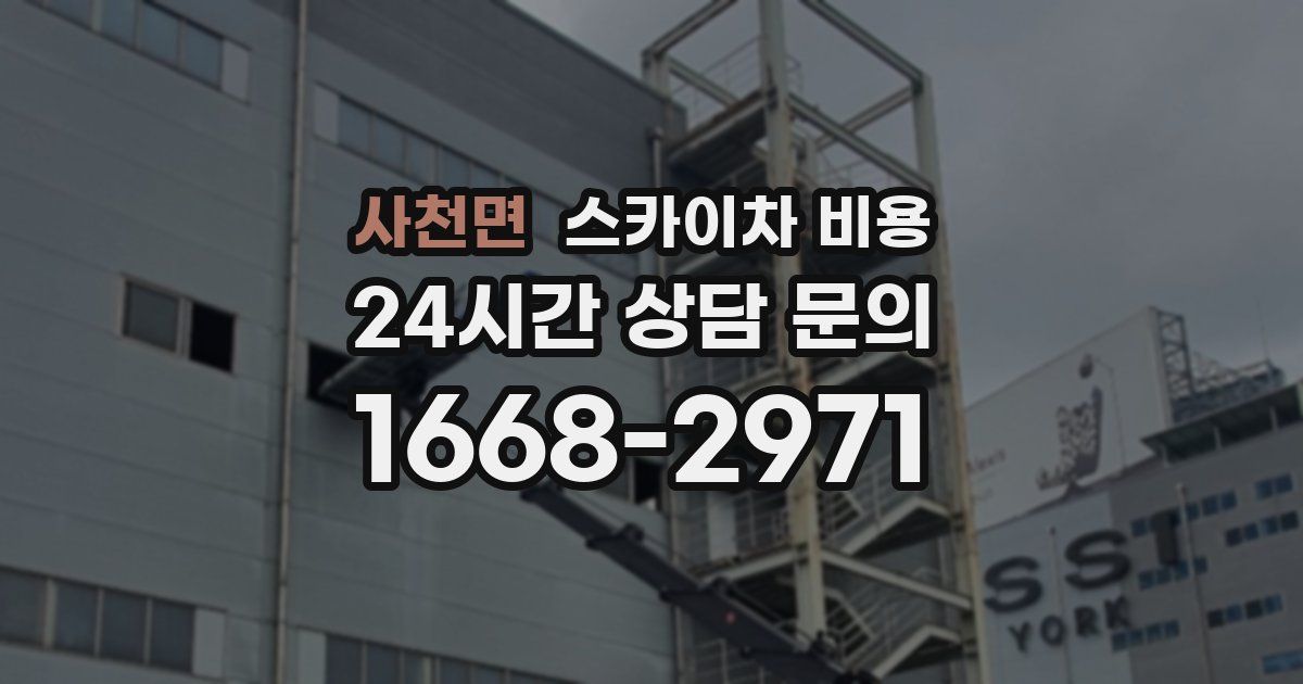 사천면 스카이차 비용