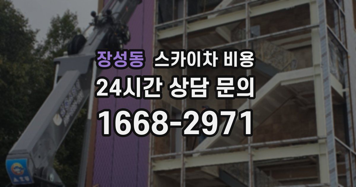 장성동 스카이차 비용