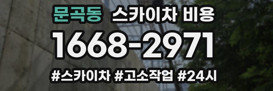 문곡동 스카이차 비용
