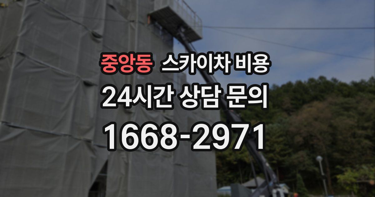 중앙동 스카이차 비용