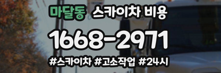 마달동 스카이차 비용