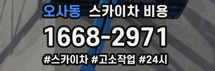 오사동 스카이차 비용