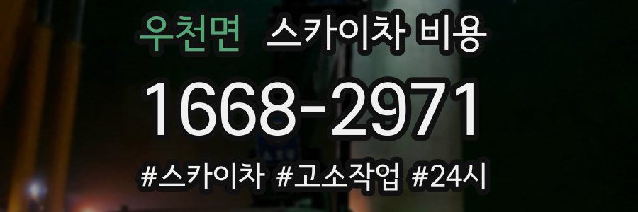 우천면 스카이차 비용