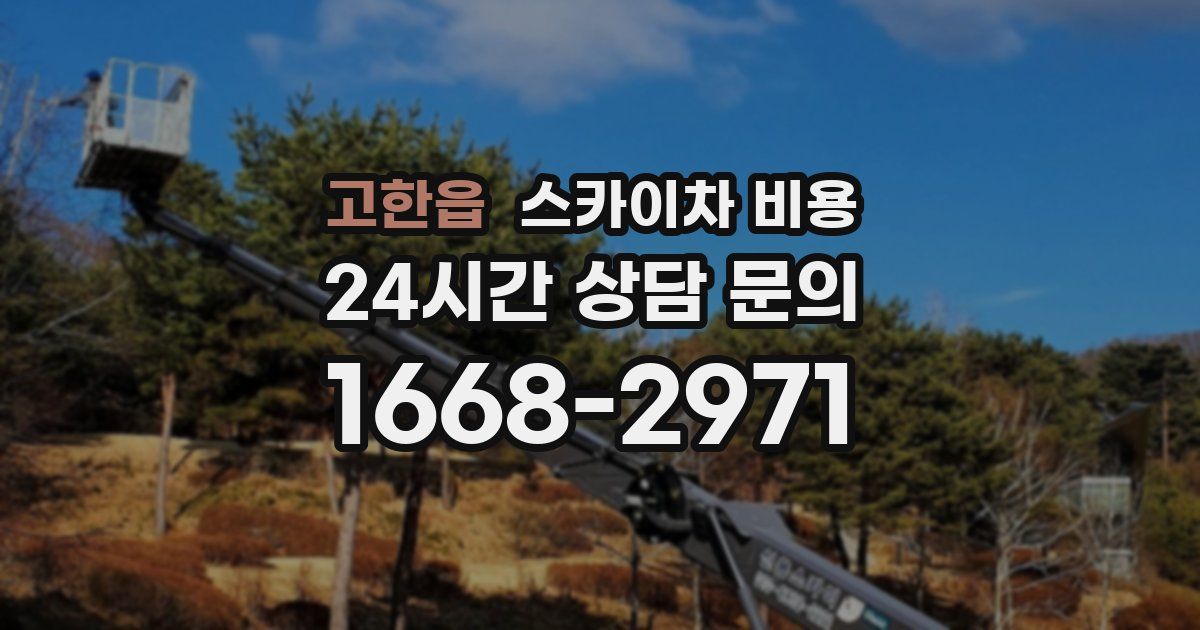고한읍 스카이차 비용