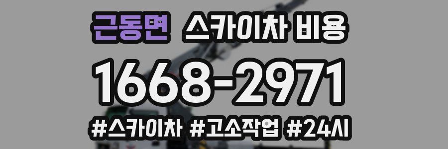 근동면 스카이차 비용