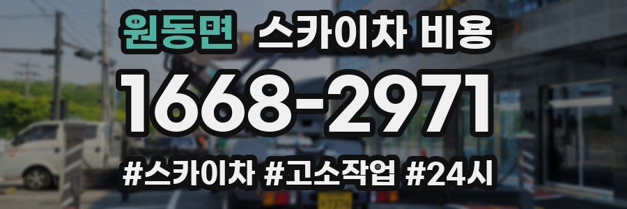 원동면 스카이차 비용