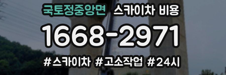 국토정중앙면 스카이차 비용