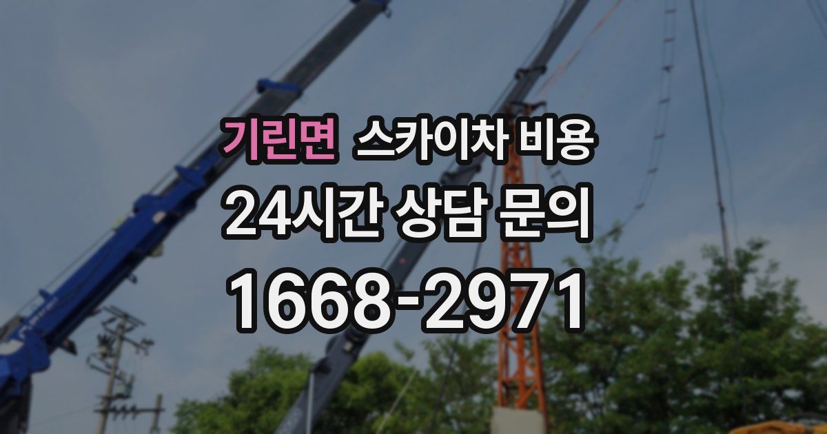 기린면 스카이차 비용