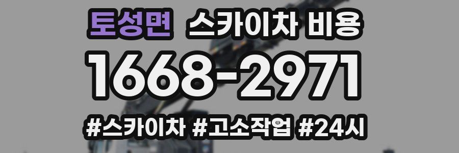 토성면 스카이차 비용