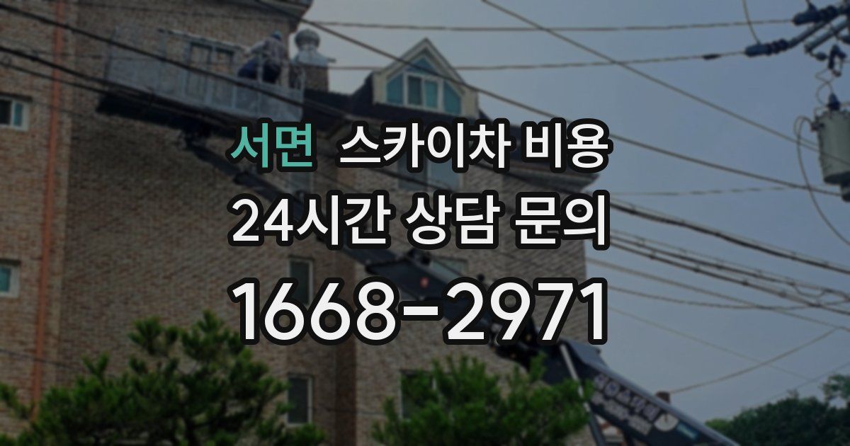 서면 스카이차 비용