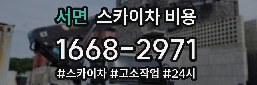 서면 스카이차 비용