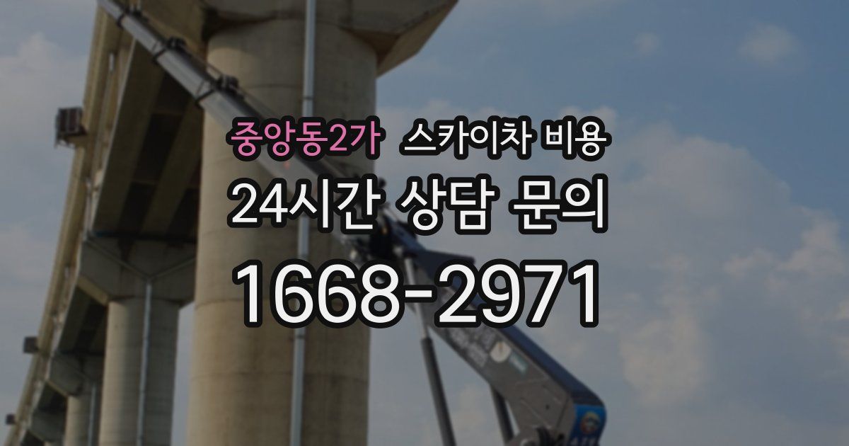 중앙동2가 스카이차 비용