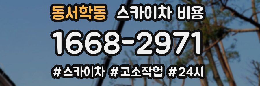 동서학동 스카이차 비용