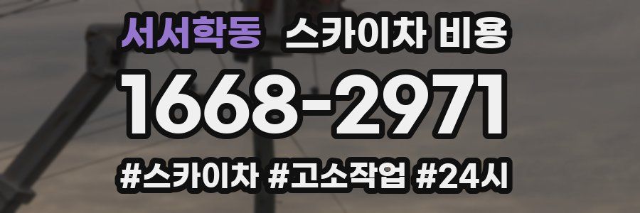 서서학동 스카이차 비용