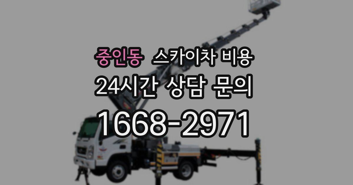 중인동 스카이차 비용