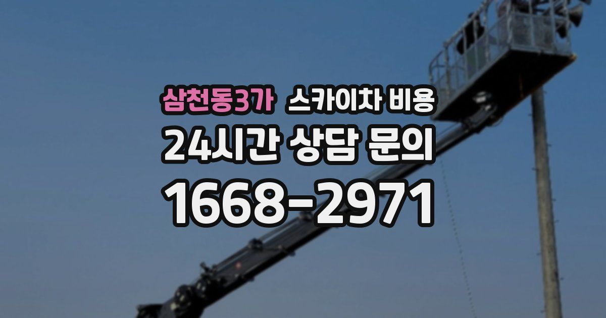 삼천동3가 스카이차 비용