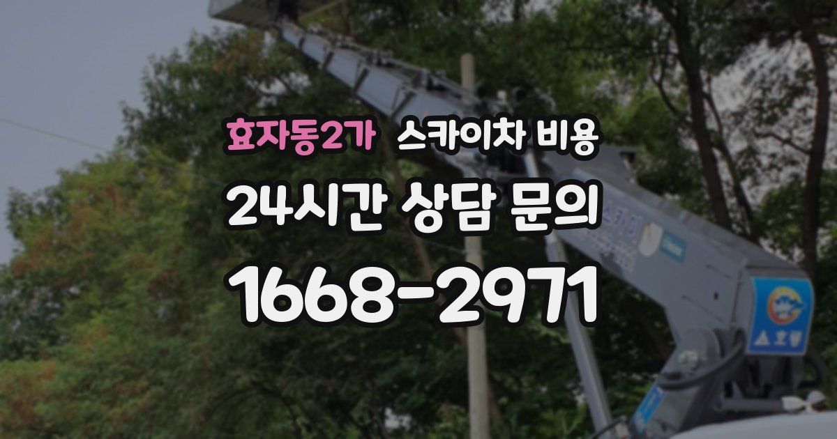 효자동2가 스카이차 비용