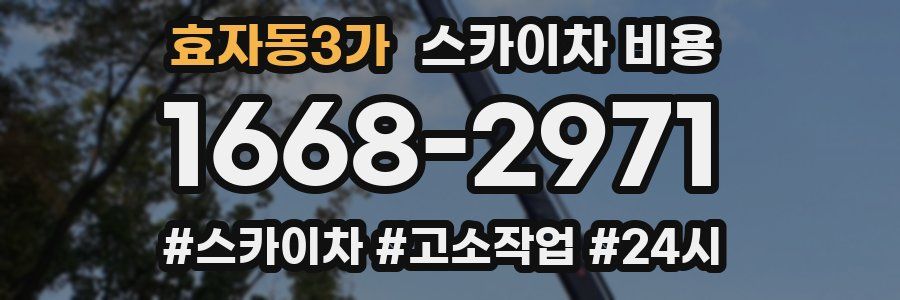 효자동3가 스카이차 비용