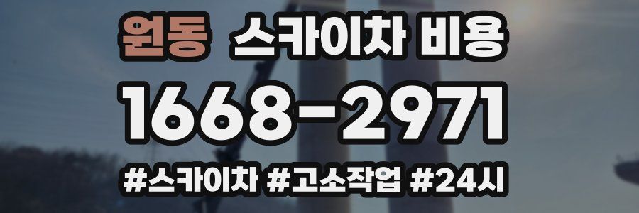 원동 스카이차 비용