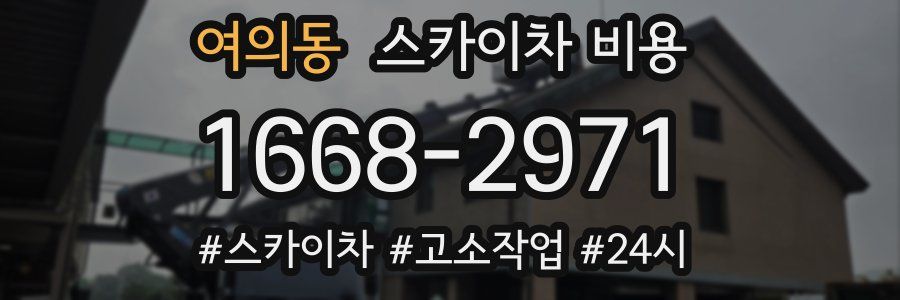 여의동 스카이차 비용