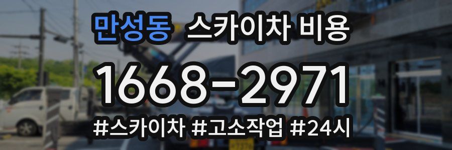 만성동 스카이차 비용