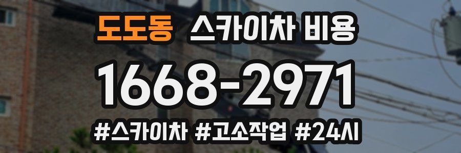 도도동 스카이차 비용