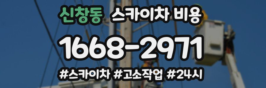 신창동 스카이차 비용